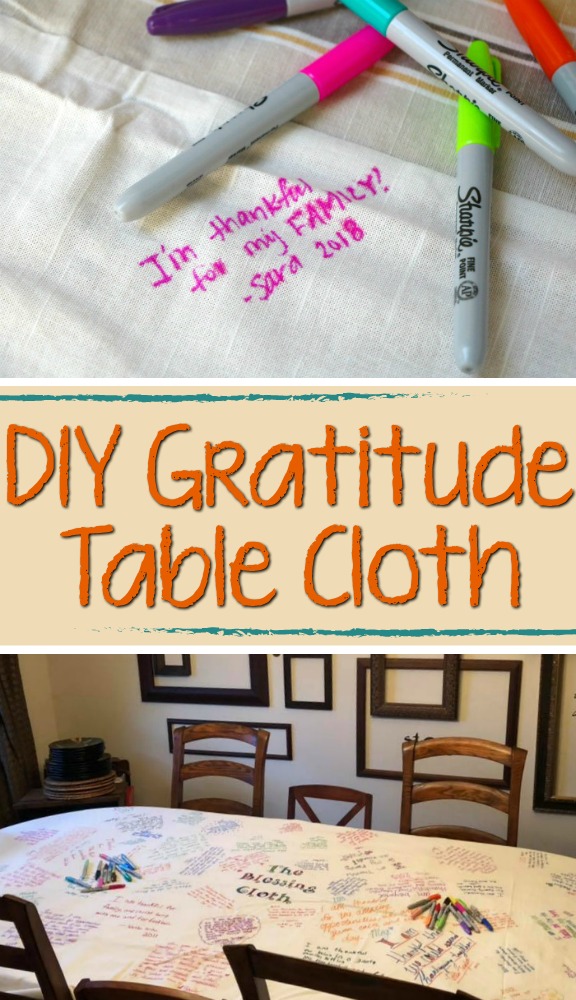 DIY Gratitude Table Cloth | SensiblySara.com