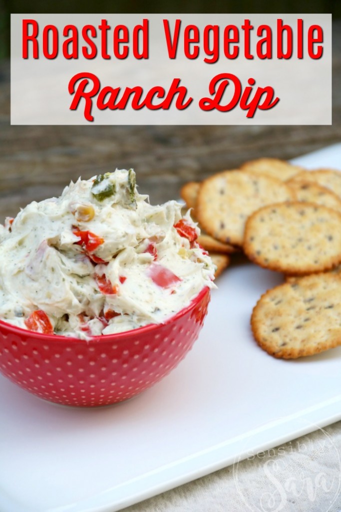 Roasted Vegetable Ranch Dip | SensiblySara.com