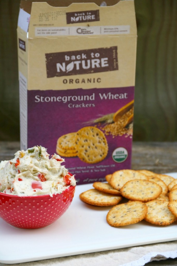 Roasted Vegetable Ranch Dip Recipe with Back to Nature Crackers | SensiblySara.com