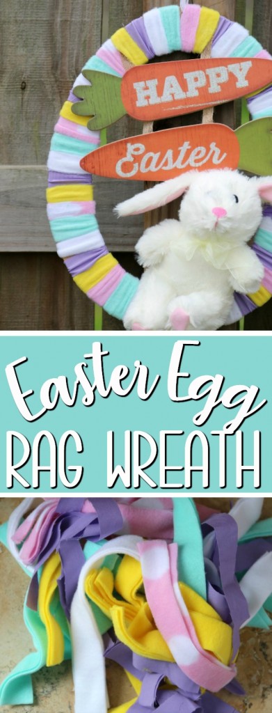 Easter Rag Wreath | SensiblySara.com