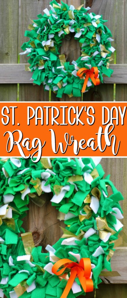 St. Patrick's Day Rag Wreath | SensiblySara.com