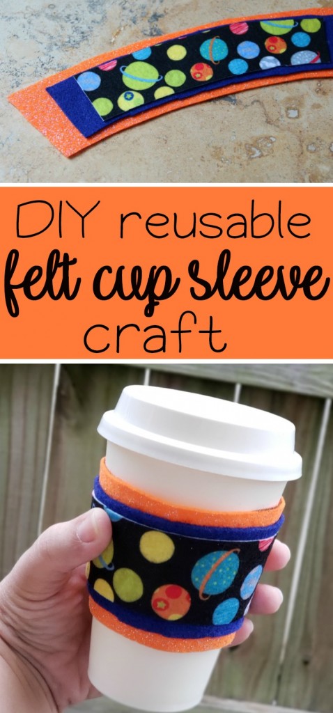 DIY Reusable Felt Cup Sleeve Craft | SensiblySara.com