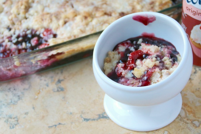 Cherry Cobbler Dump Cake for Fourth of July | SensiblySara.com