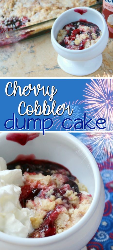 Cherry Cobbler Dump Cake Recipe | SensiblySara.com