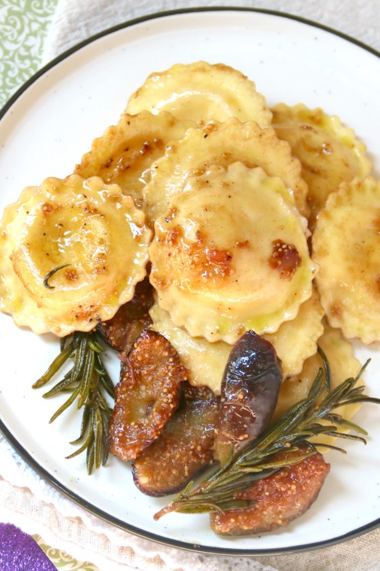 Caramelized Figs & Ravioli with Rosemary Avocado Plant-Based Butter ...