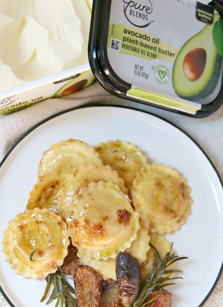 Caramelized Figs & Ravioli with Rosemary Avocado Plant-Based Butter ...