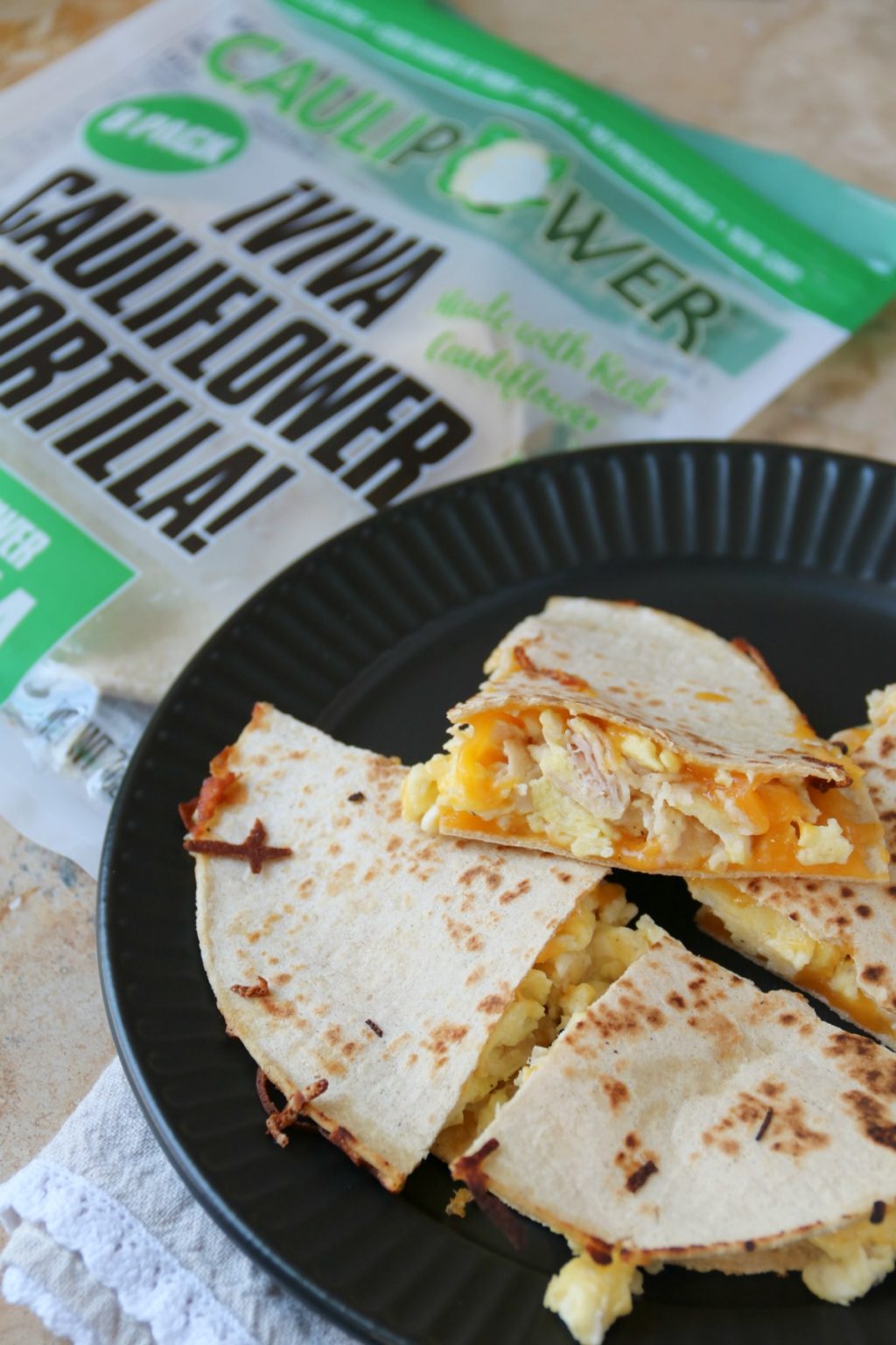 Breakfast Quesadillas with CAULIPOWER Cauliflower Tortillas