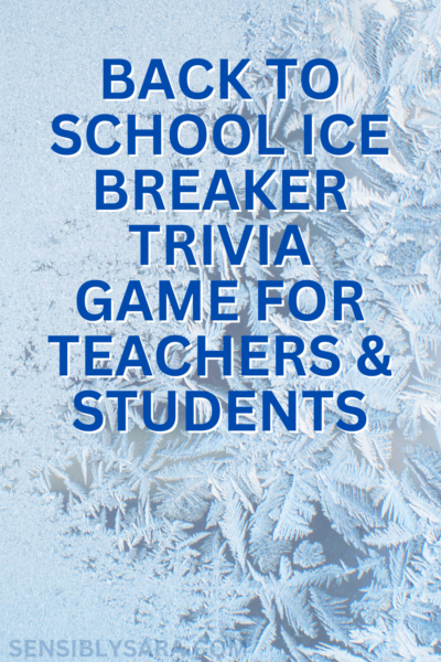 Back to School Ice Breaker Trivia Game for Teachers and Students